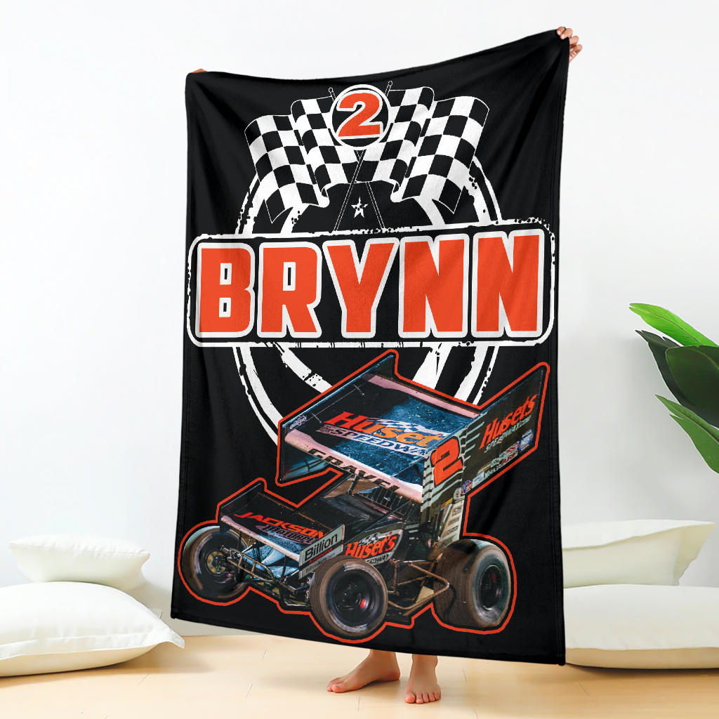 Custom Sprint Car Racing Blanket
