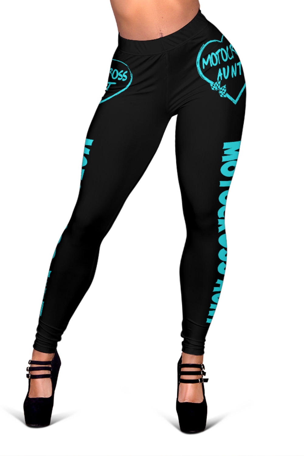 Motocross Aunt Heart Leggings