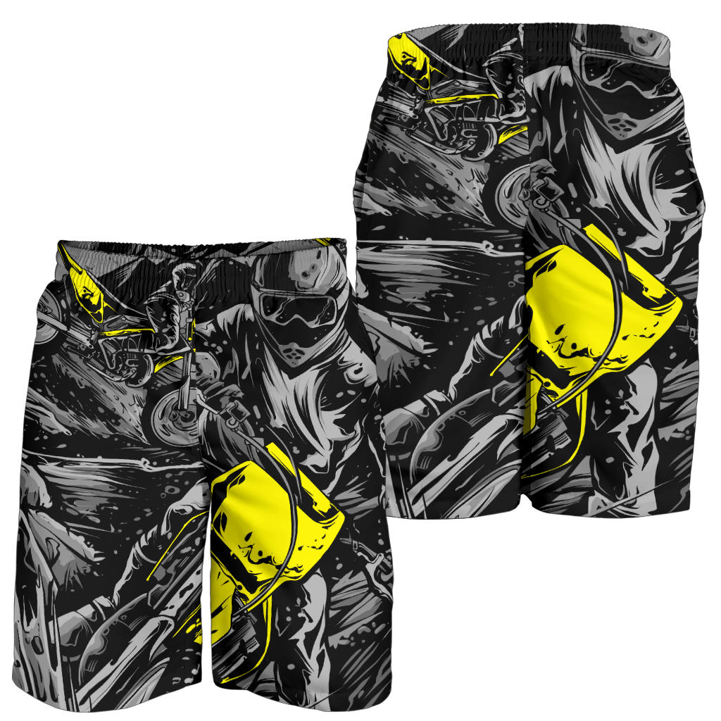 Motocross Men's Shorts Yellow