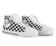 Custom Racing Checkered High Top Shoes