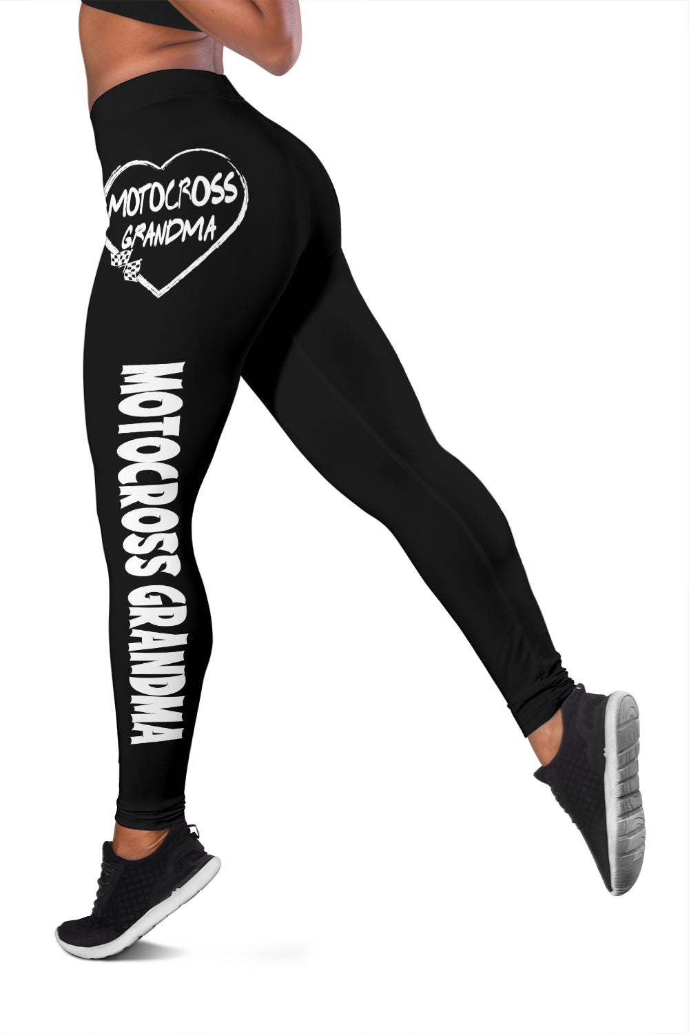 Motocross Grandma Heart Leggings