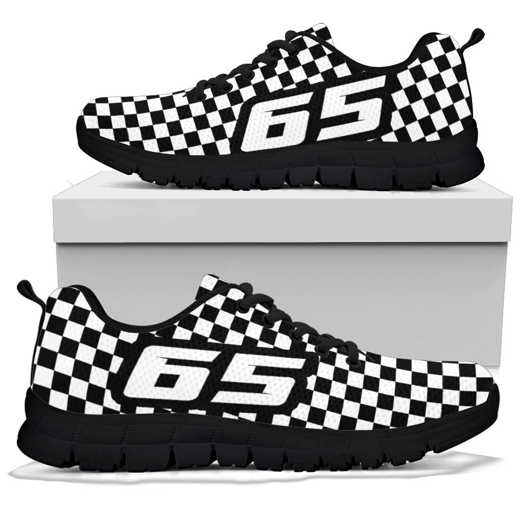 custom racing running sneakers number 65