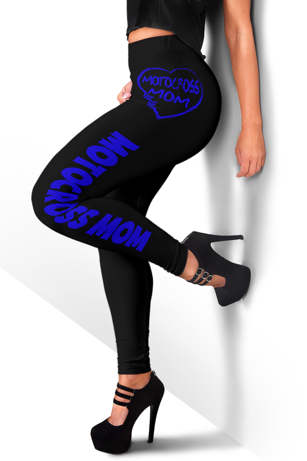 Motocross Mom Heart Leggings