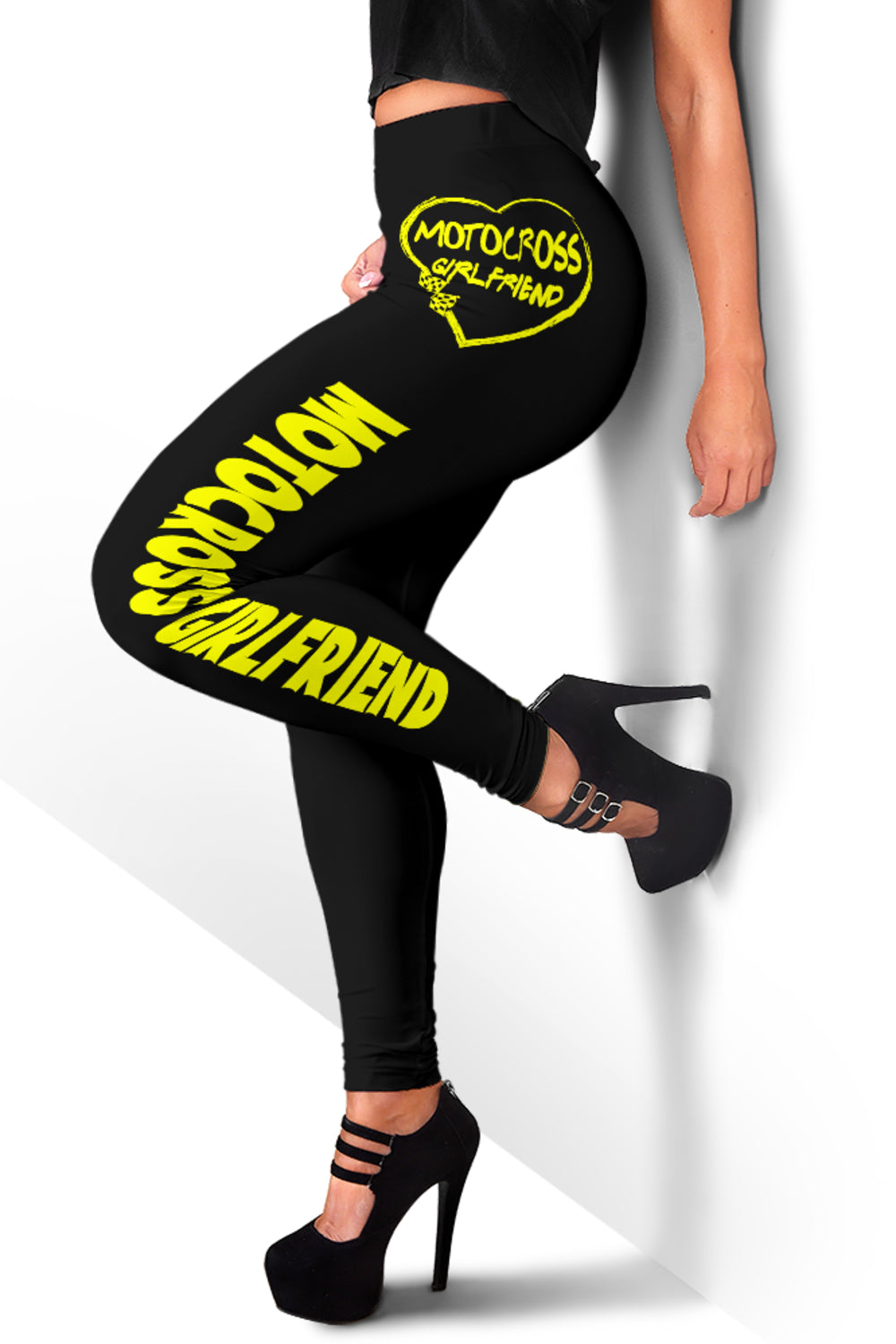 Motocross Girlfriend Heart Leggings