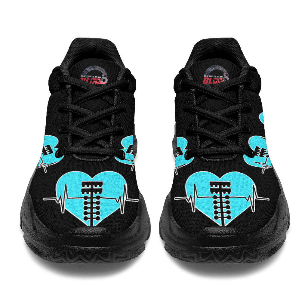 Drag Racing Heartbeat Chunky Sneakers