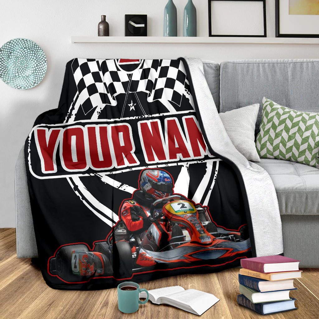 custom Go kart racing blanket