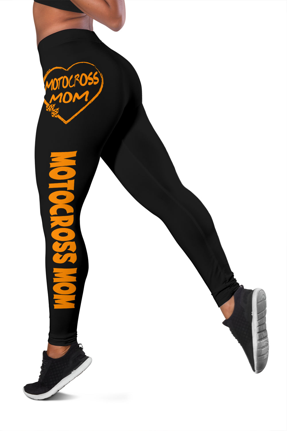 Motocross Mom Heart Leggings
