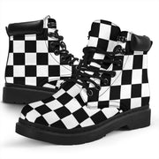 Racing Checkered All-Season Boots