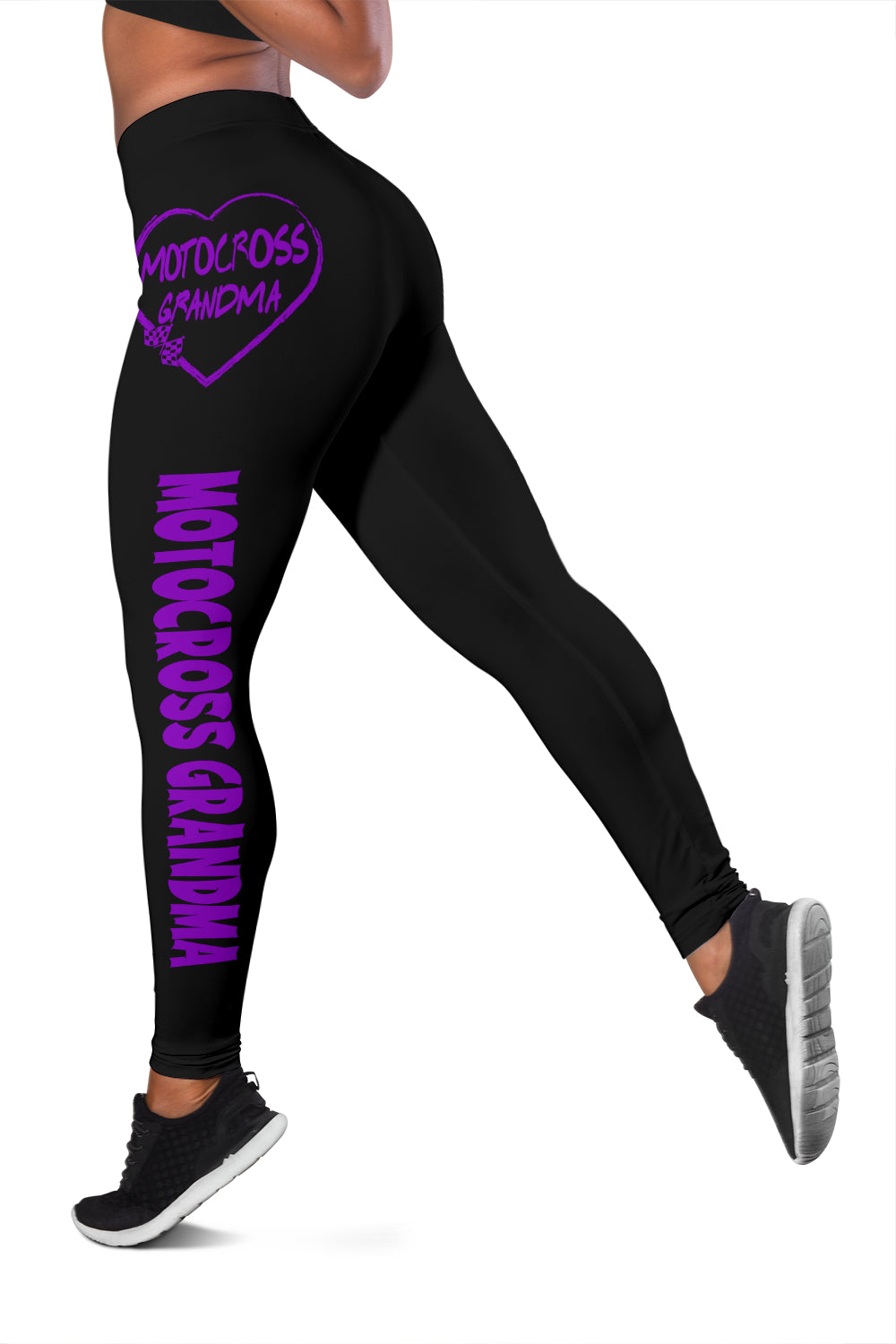 Motocross Grandma Heart Leggings