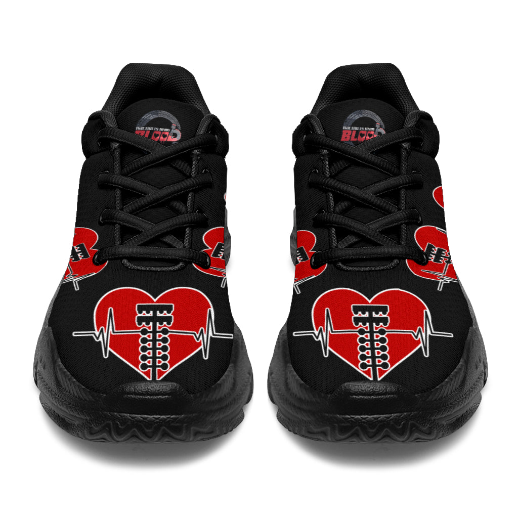 Drag Racing Heartbeat Chunky Sneakers