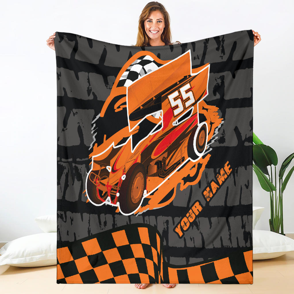 Custom Sprint Car Racing Blanket