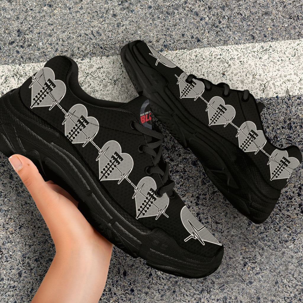 Drag Racing Heartbeat Chunky Sneakers