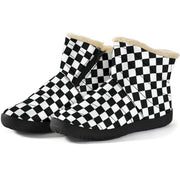Racing Checkered Cozy Winter Boots