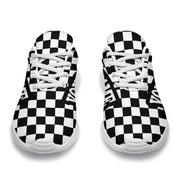 Custom Name Racing Checkered Sneakers