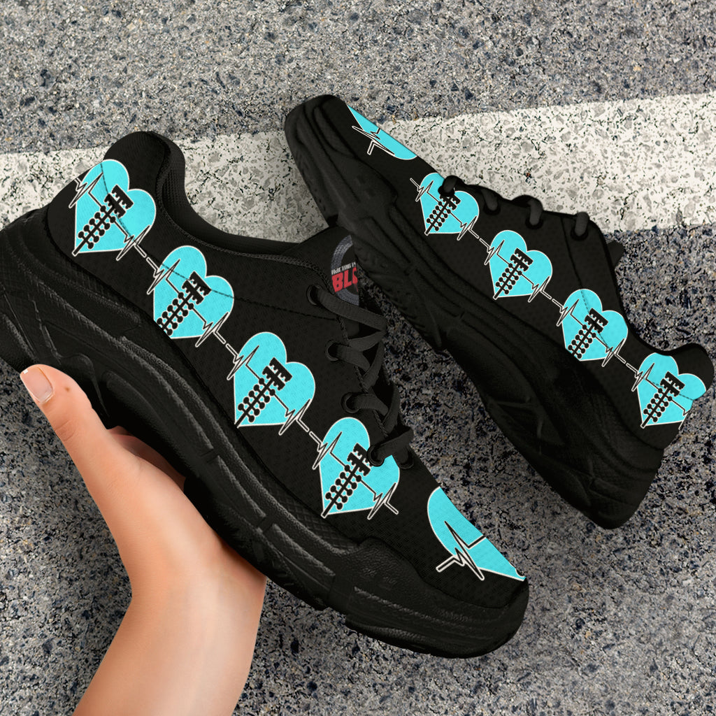 Drag Racing Heartbeat Chunky Sneakers