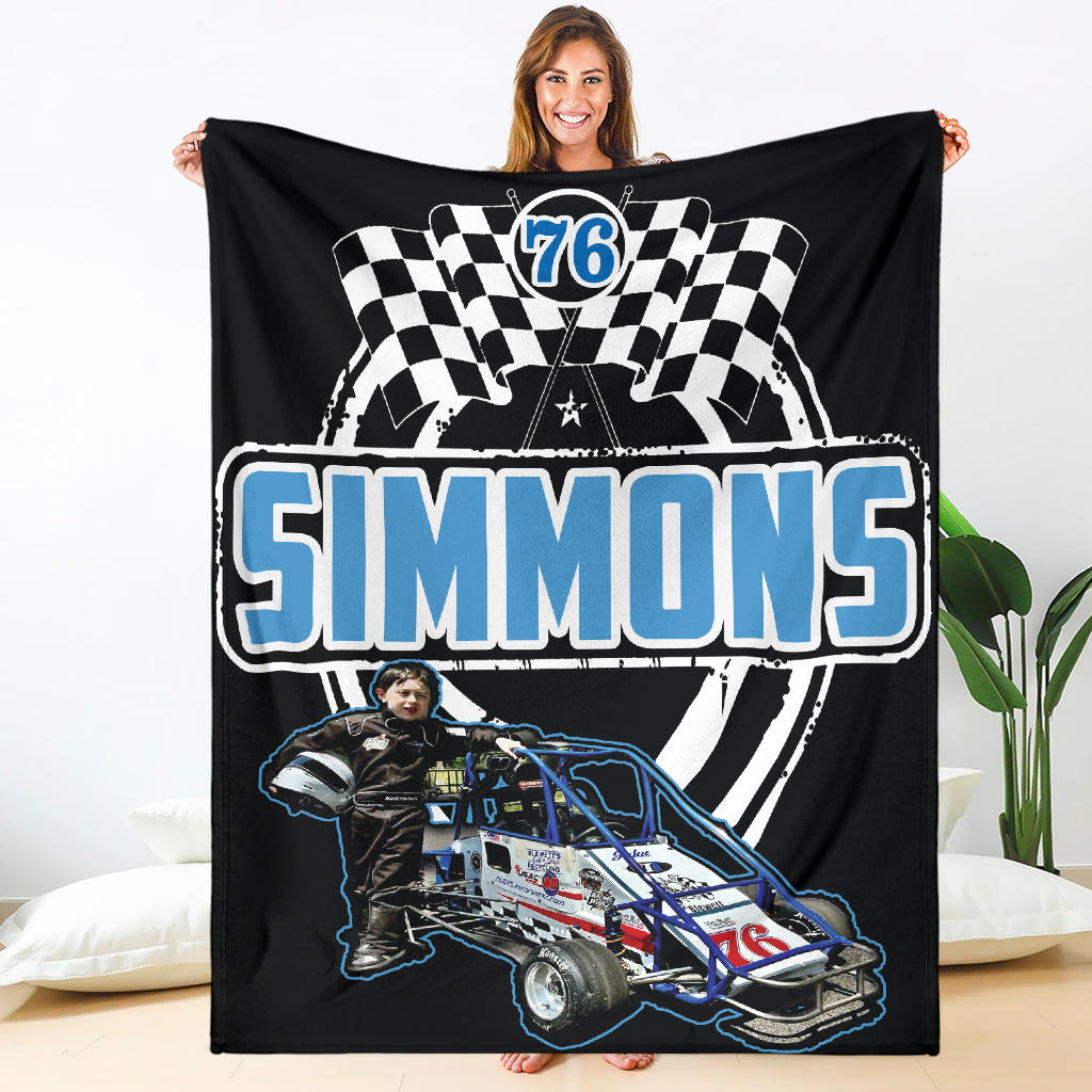 Custom Go-Kart Racing Blanket