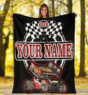 Custom Sprint Car Racing Blanket