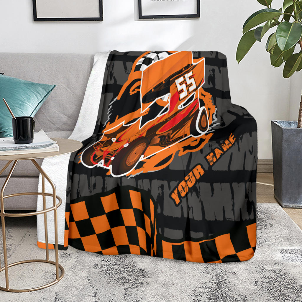 Custom Sprint Car Racing Blanket