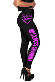 Motocross Grandma Heart Leggings