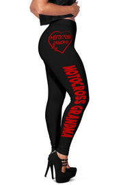 Motocross Grandma Heart Leggings