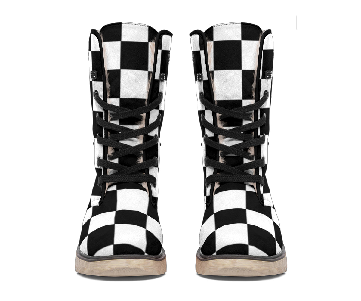 Racing Checkered Polar Boots