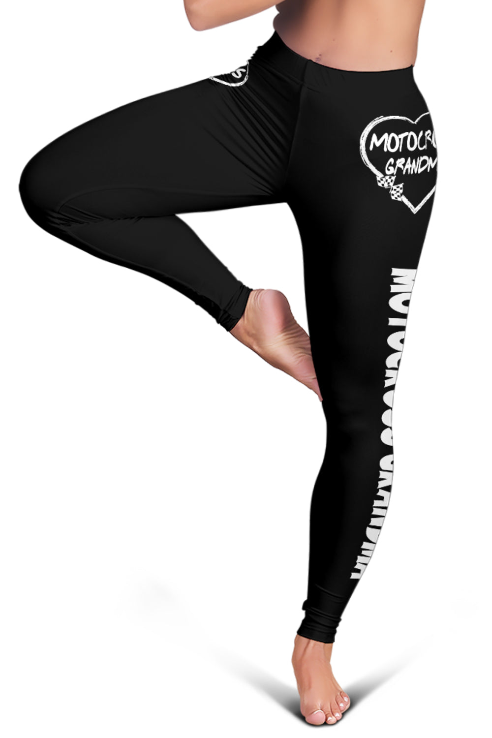 Motocross Grandma Heart Leggings