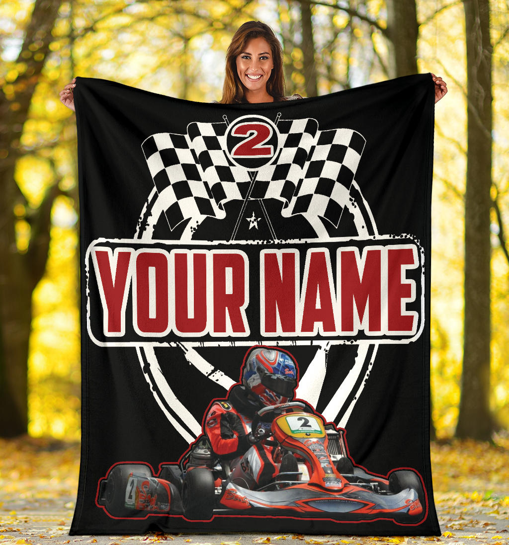 custom Go kart racing blanket