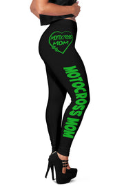Motocross Mom Heart Leggings