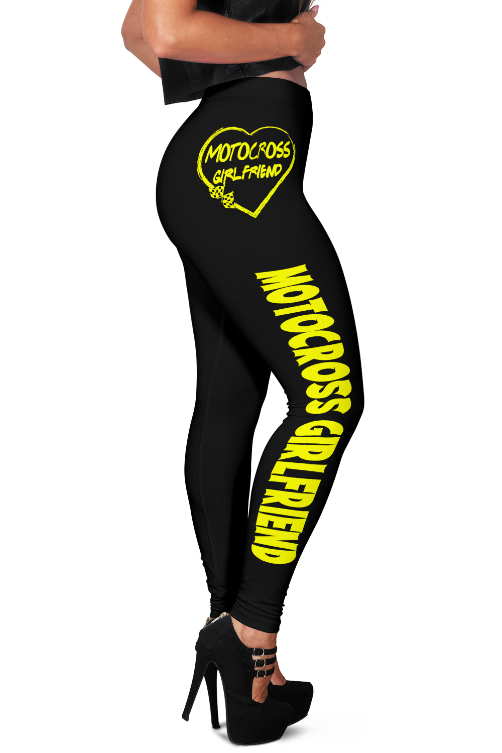 Motocross Girlfriend Heart Leggings