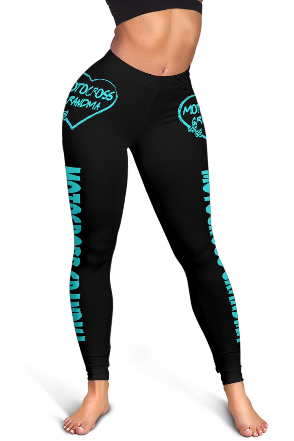 Motocross Grandma Heart Leggings