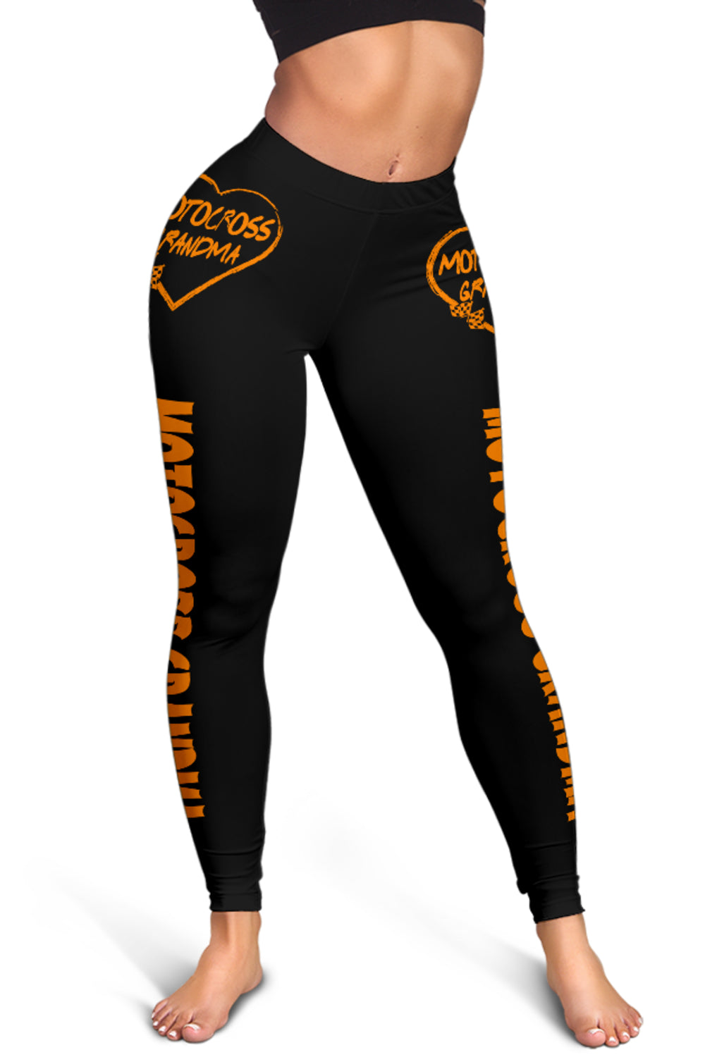 Motocross Grandma Heart Leggings
