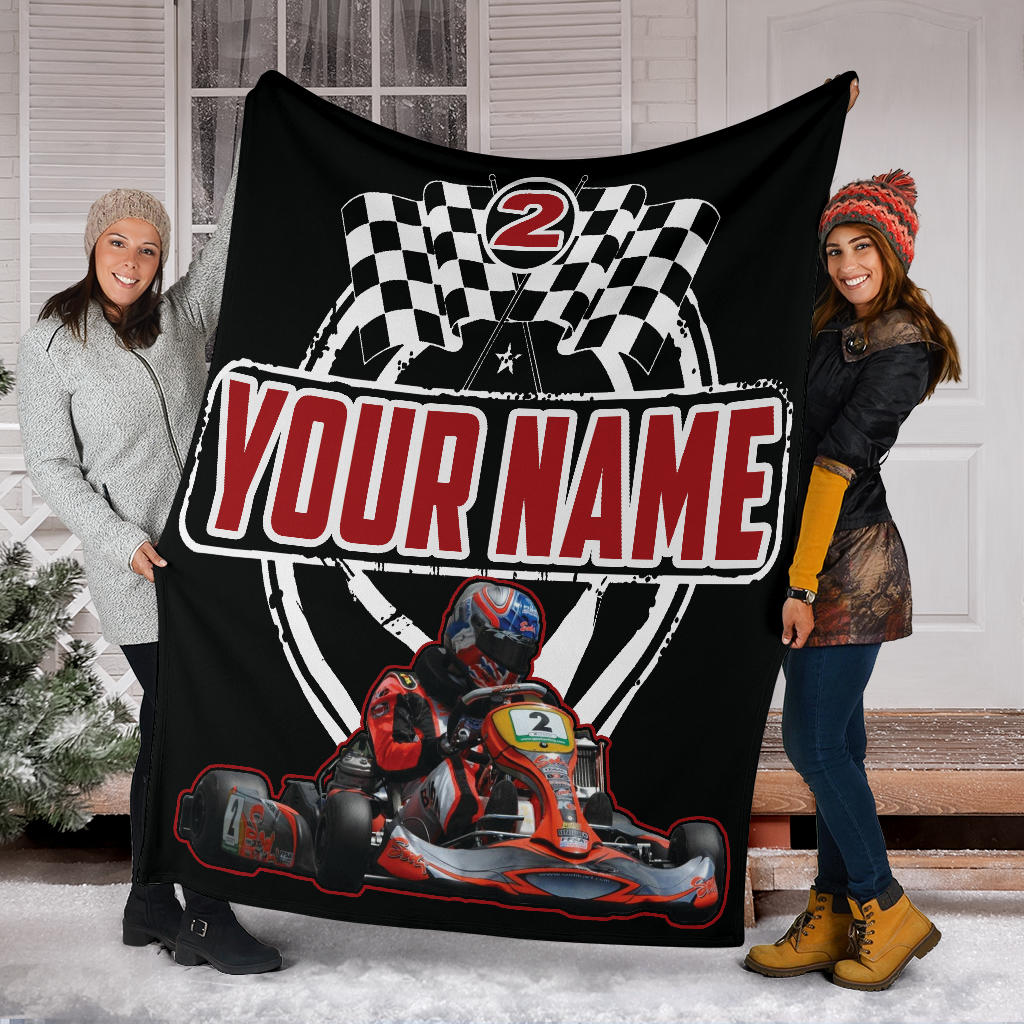 custom Go kart racing blanket