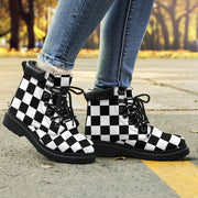 Racing Checkered All-Season Boots