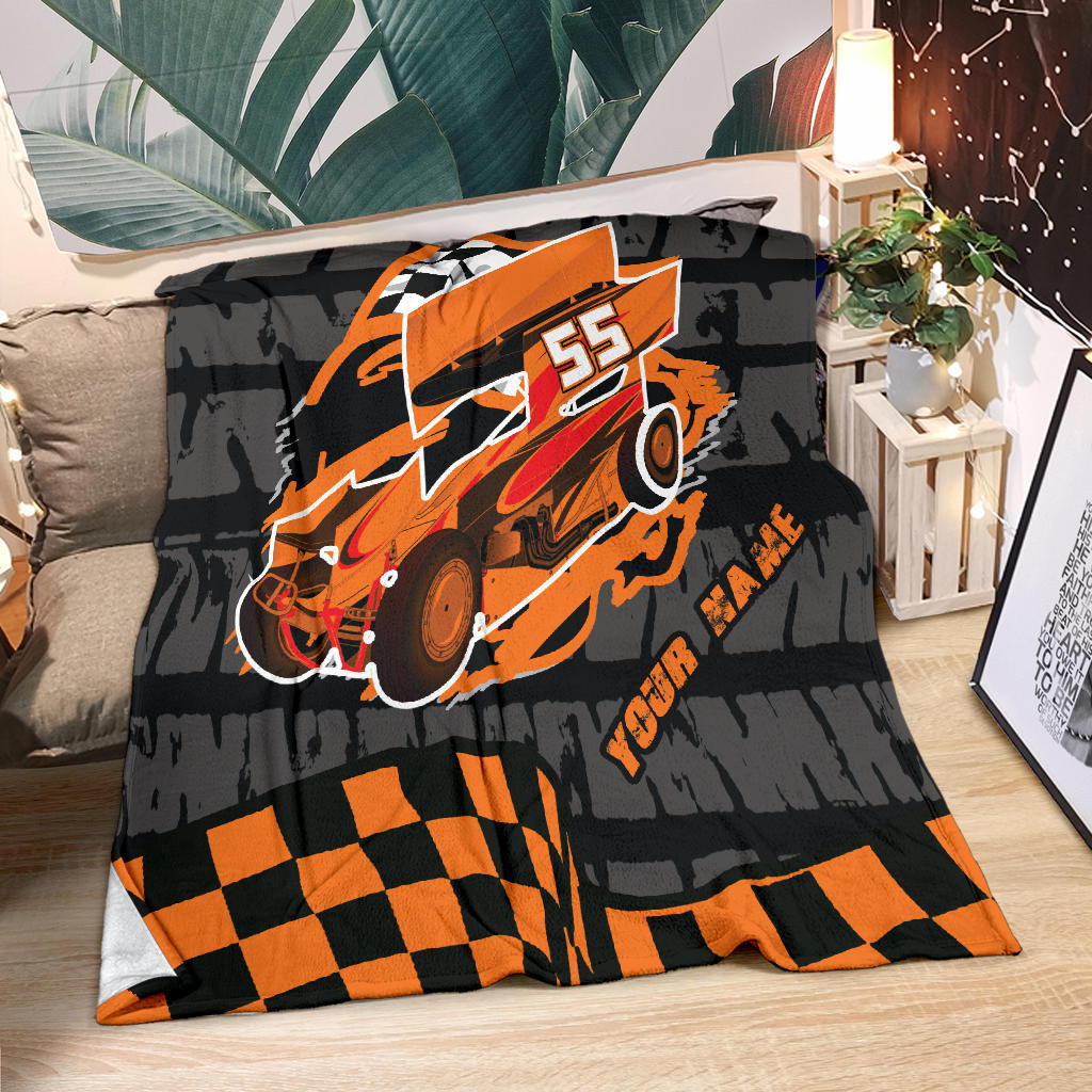 Custom Sprint Car Racing Blanket