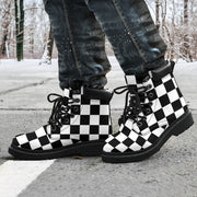 Racing Checkered All-Season Boots