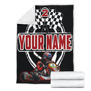 custom Go kart racing blanket