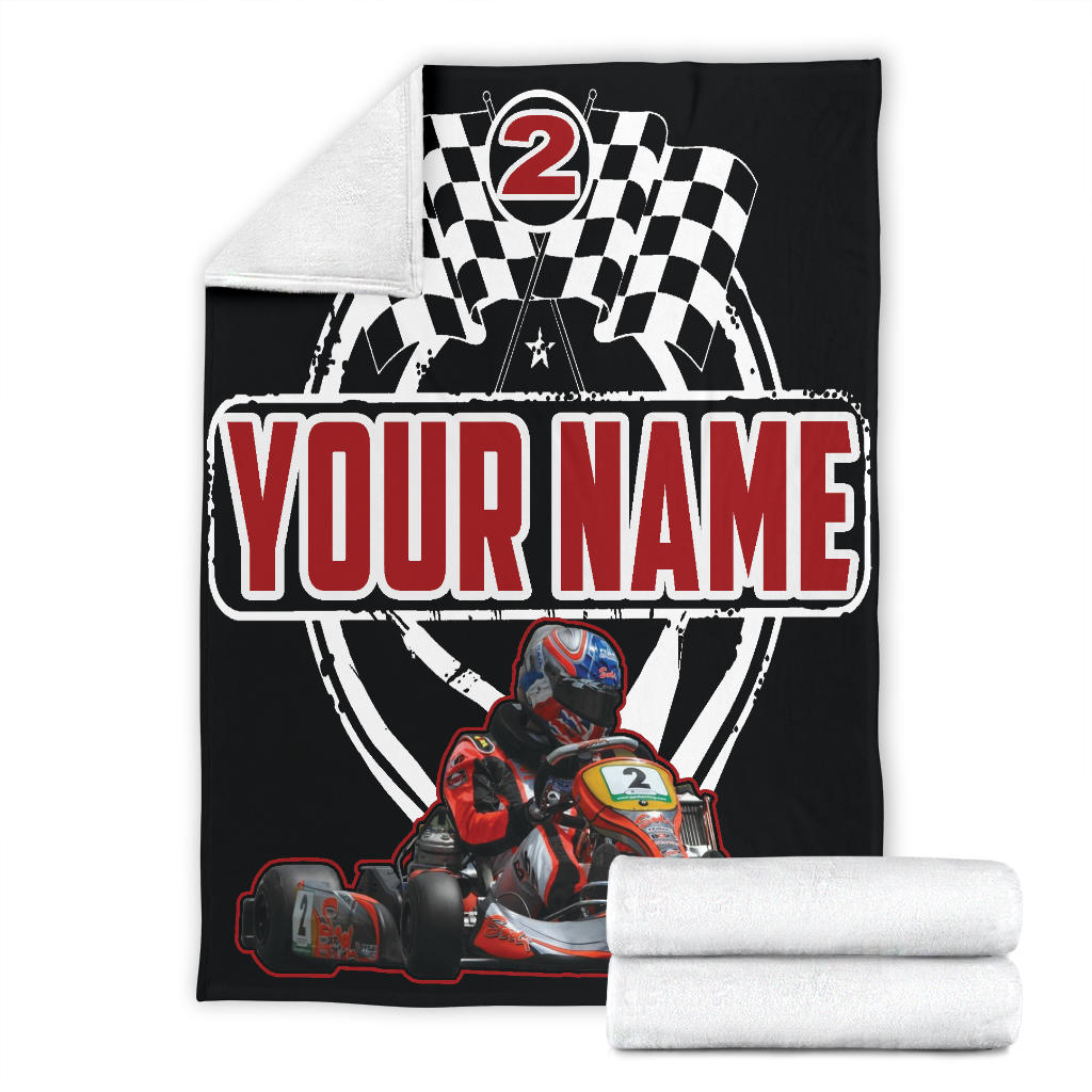 custom Go kart racing blanket