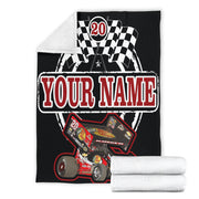 Custom Sprint Car Racing Blanket