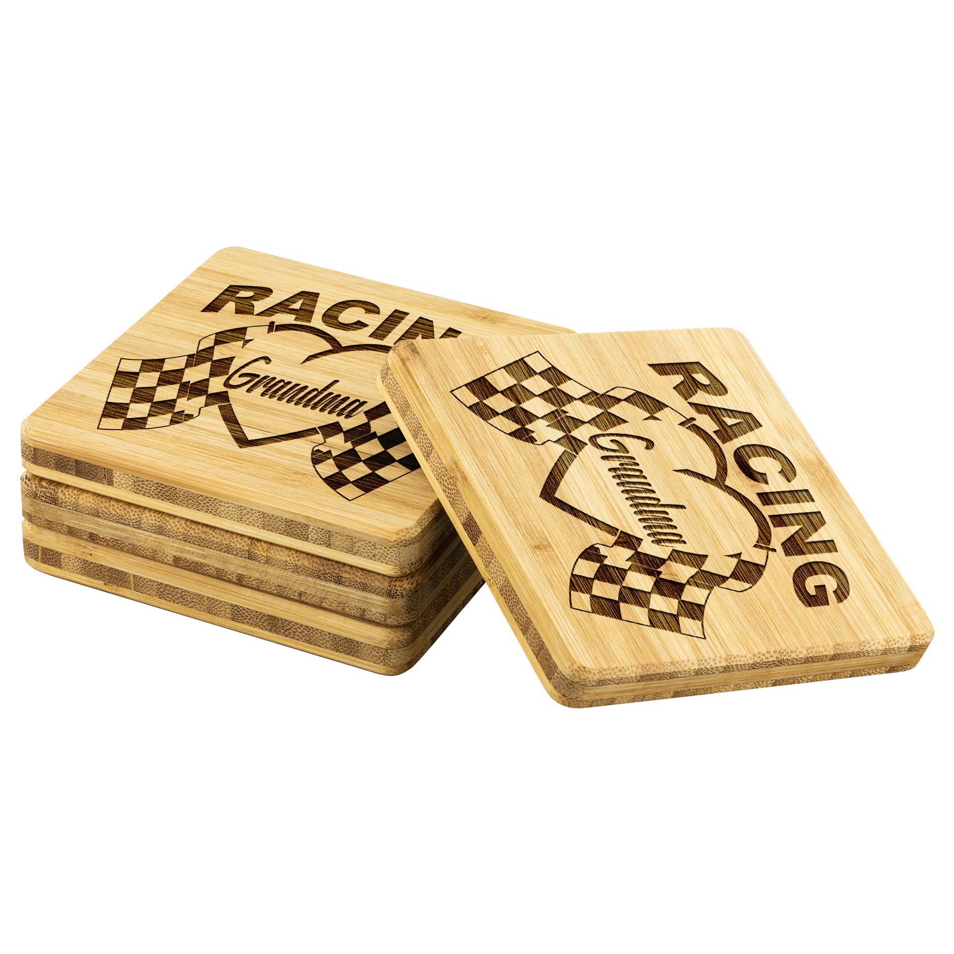Racing Grandma Bamboo Coaster
