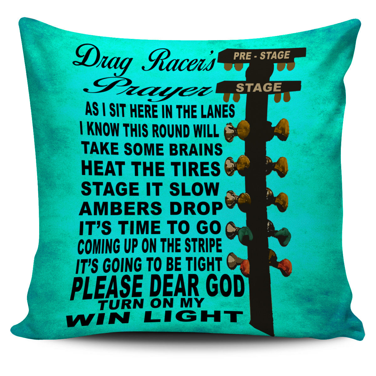 Drag Racer's Prayer Pillow Cover