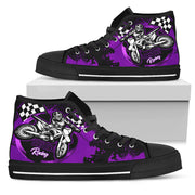 Dirt Bike Racing High Top Shoes