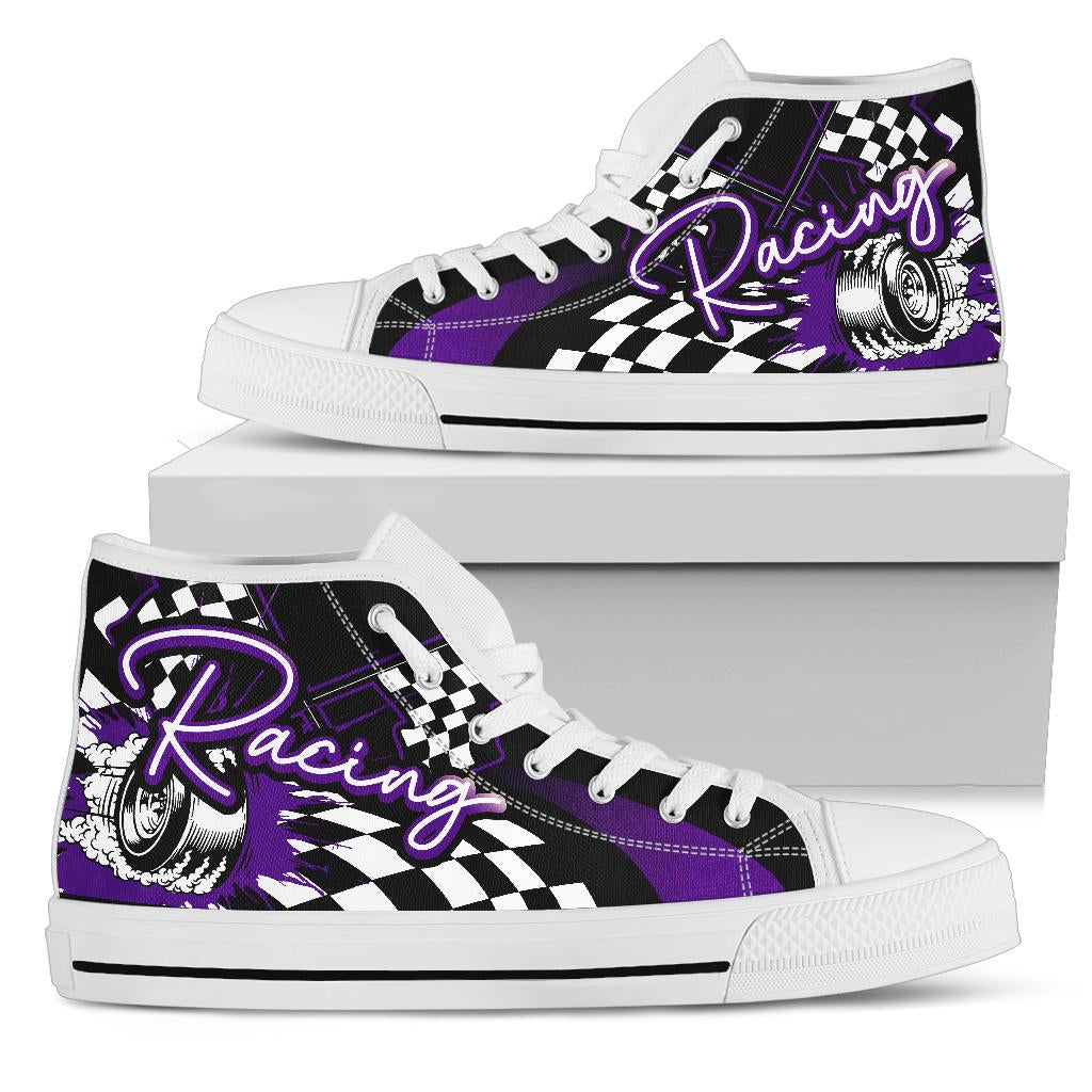 Racing High Top Shoes purple