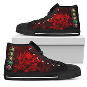 Drag Racing Thunder Skull High Top Shoes