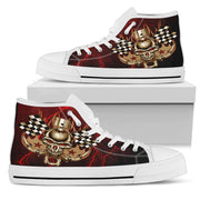 Racing Thunder Skull High Top Shoes