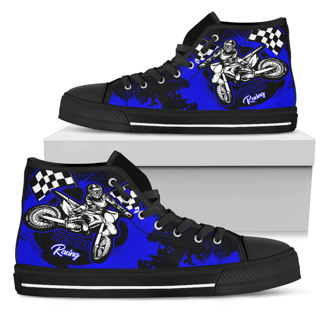 Dirt Bike Racing High Top Shoes