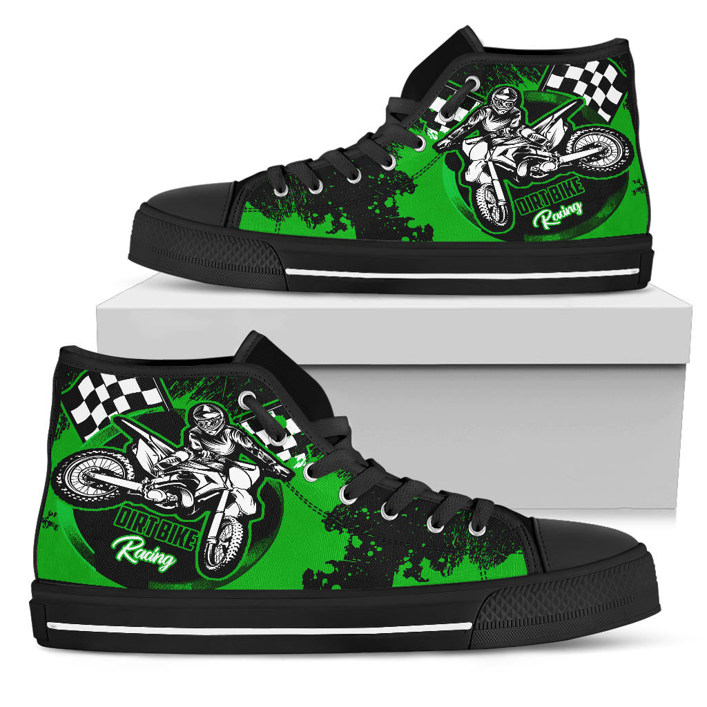 Dirt Bike Racing High Top Shoes