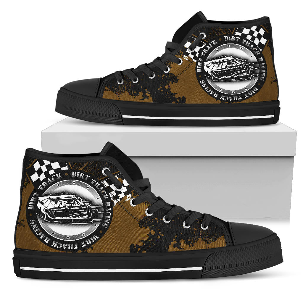 Dirt Track Racing High Top Shoes