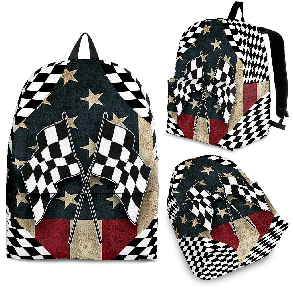 USA Checkered Flag Backpack
