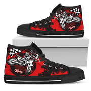 Dirt Bike Racing High Top Shoes