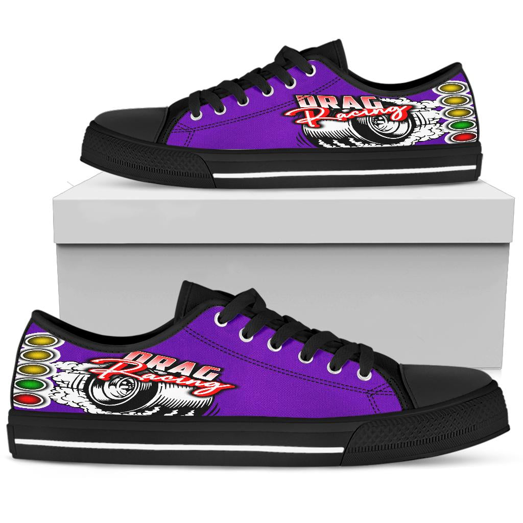 Drag Racing Low Top Shoes purple